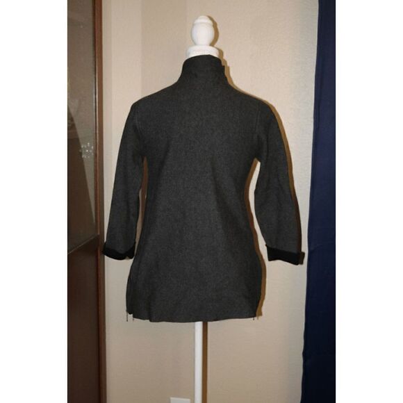 Tahari Dark Gray Mock Neck Sweater - Picture 2 of 9